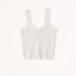 Abercrombie White Knit Tank Top (Size S)